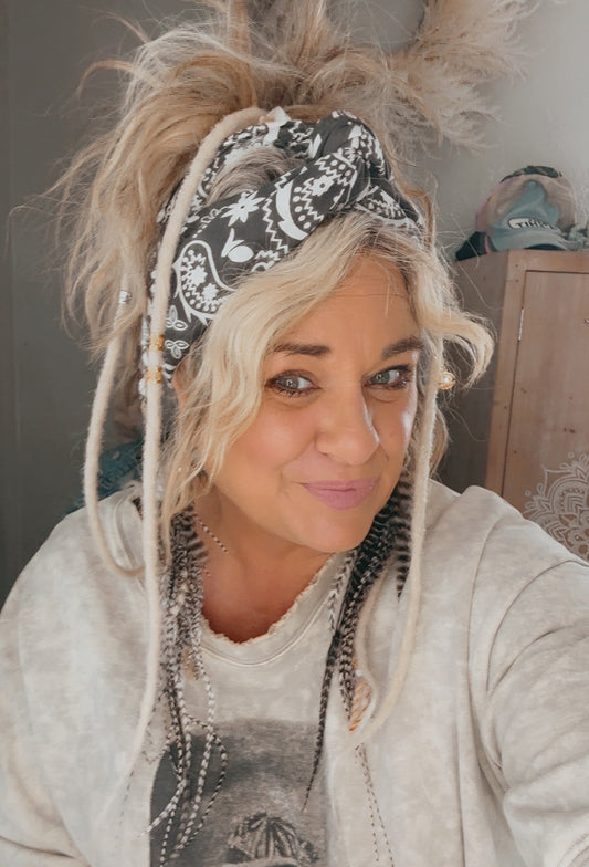 Oversized Bandana -Distressed