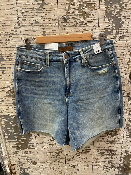 Judy Blue - Vintage Wash Side Slit Shorts