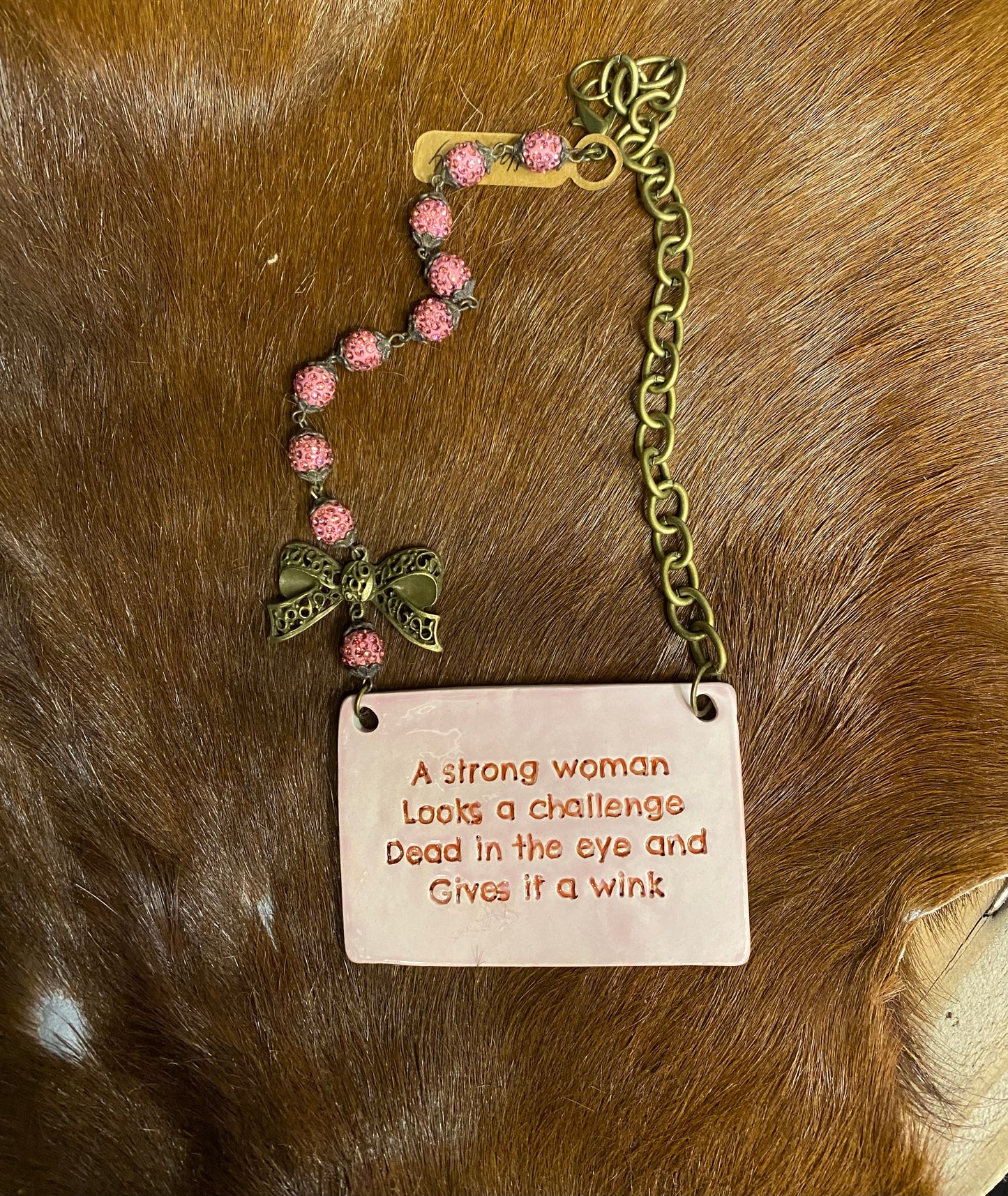 Pottery Plaque Necklace