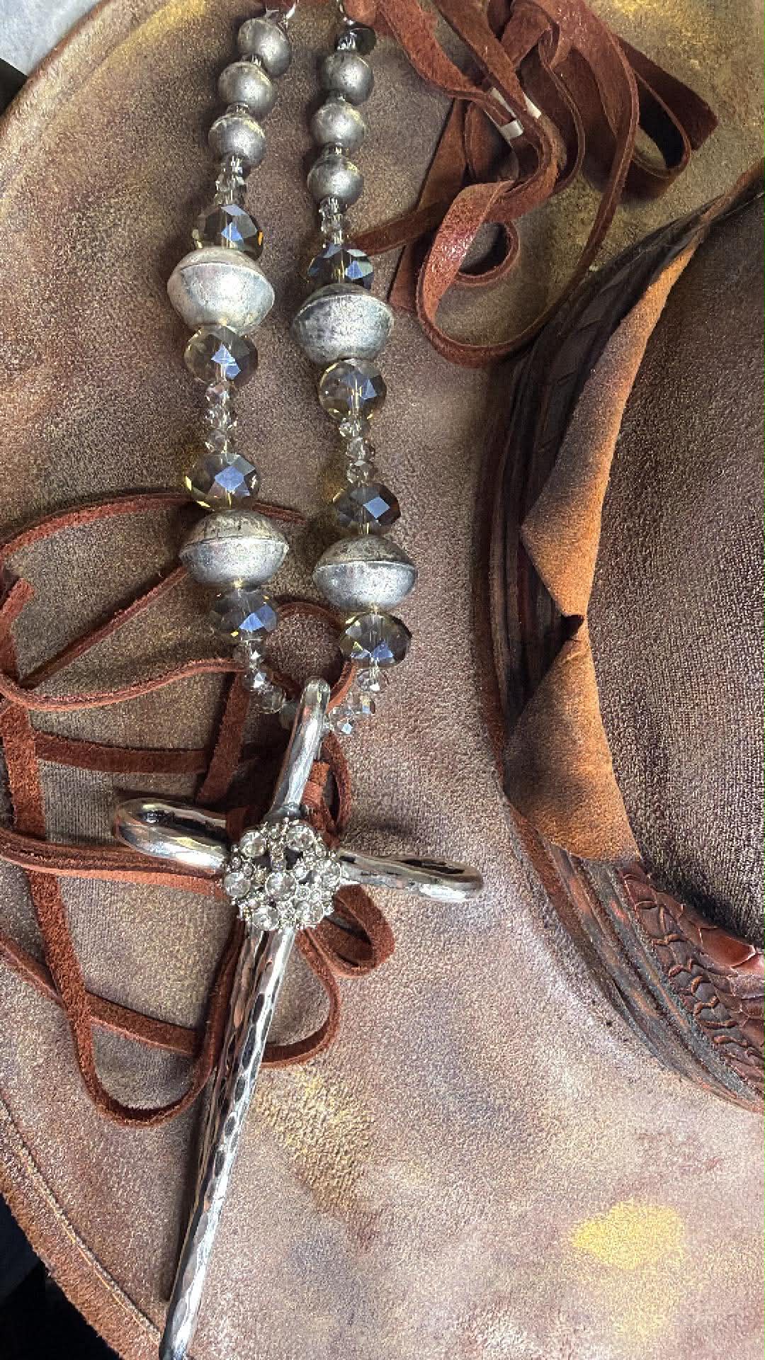 Hammered Cross Necklace FINAL SALE