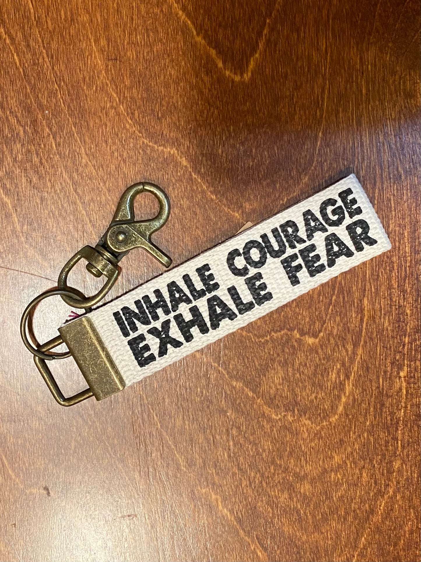 Canvas Key Chain-Inhale Courage