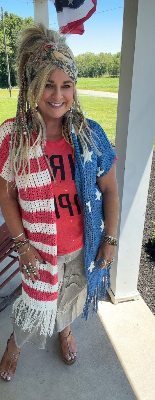 Firecracker Fringe Knit Cardigan