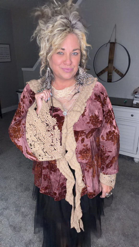 Crushed Petals Jacket velvet