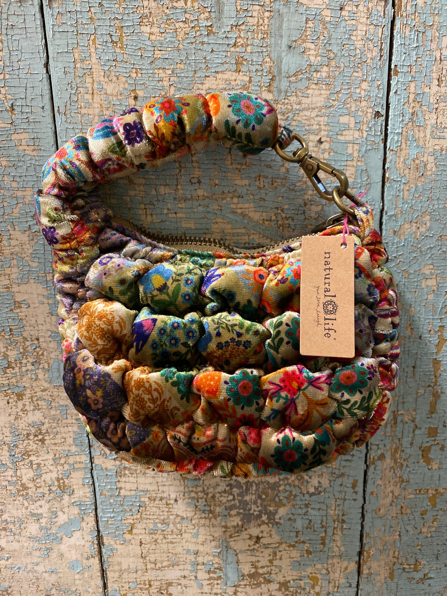Puffy Velvet Mini Clip-On Pouch