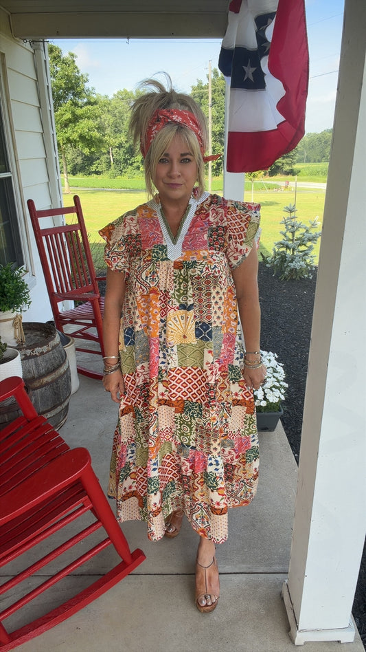 Patchwork Poetry Dress