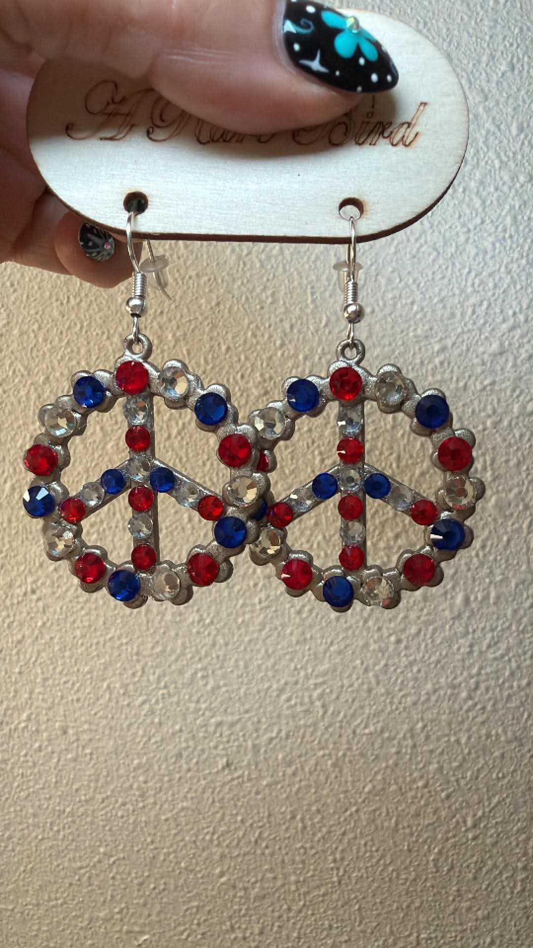 Americana Peace Earrings FINAL SALE