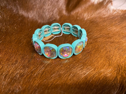 Square Crystal Stretch Bracelet