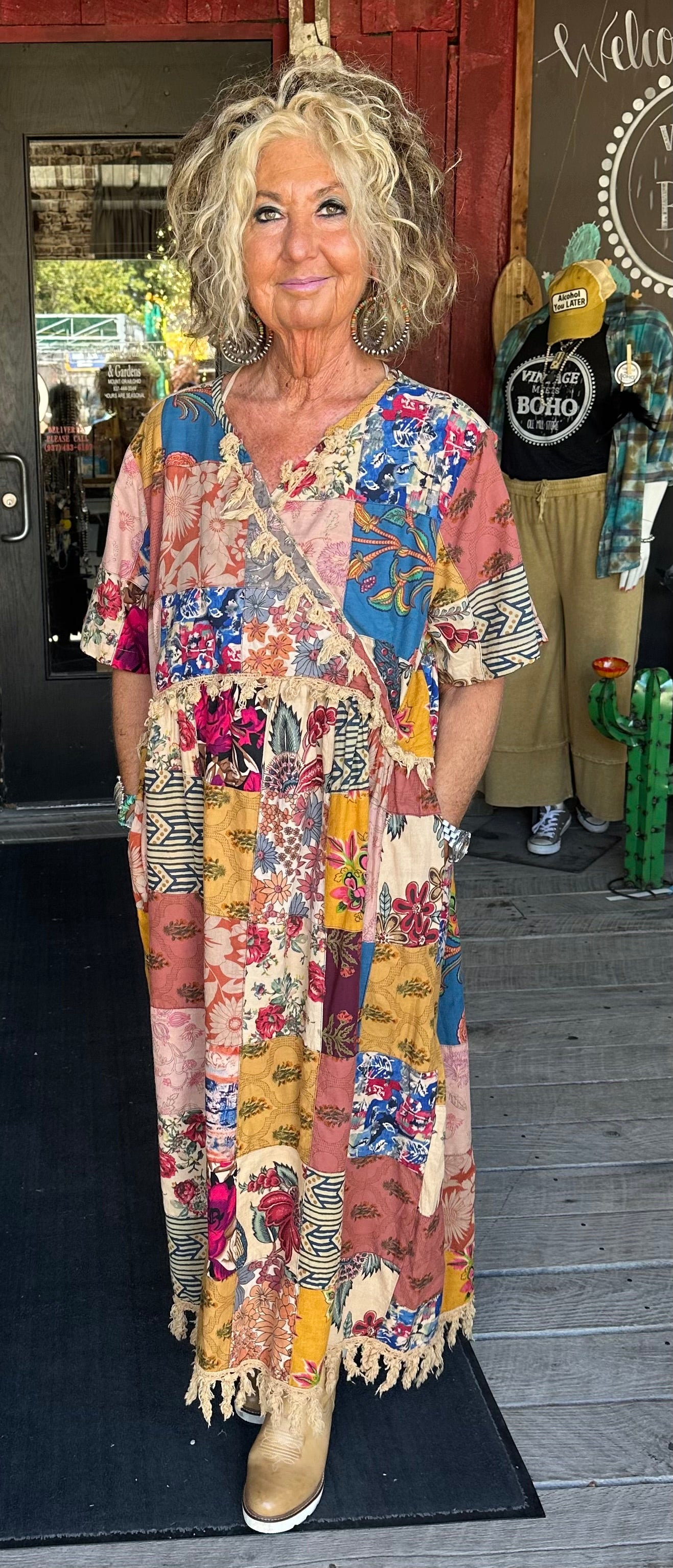 Merry Masquerade Patchwork Dress