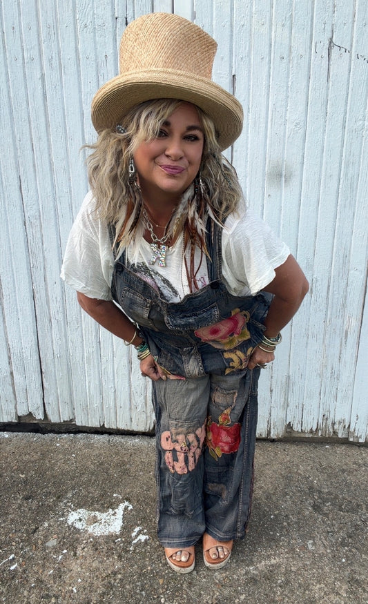 Sun Faded Trail Overalls - LOVE