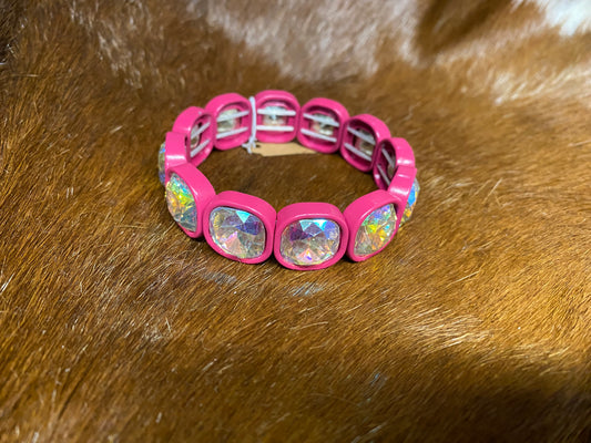 Square Crystal Stretch Bracelet