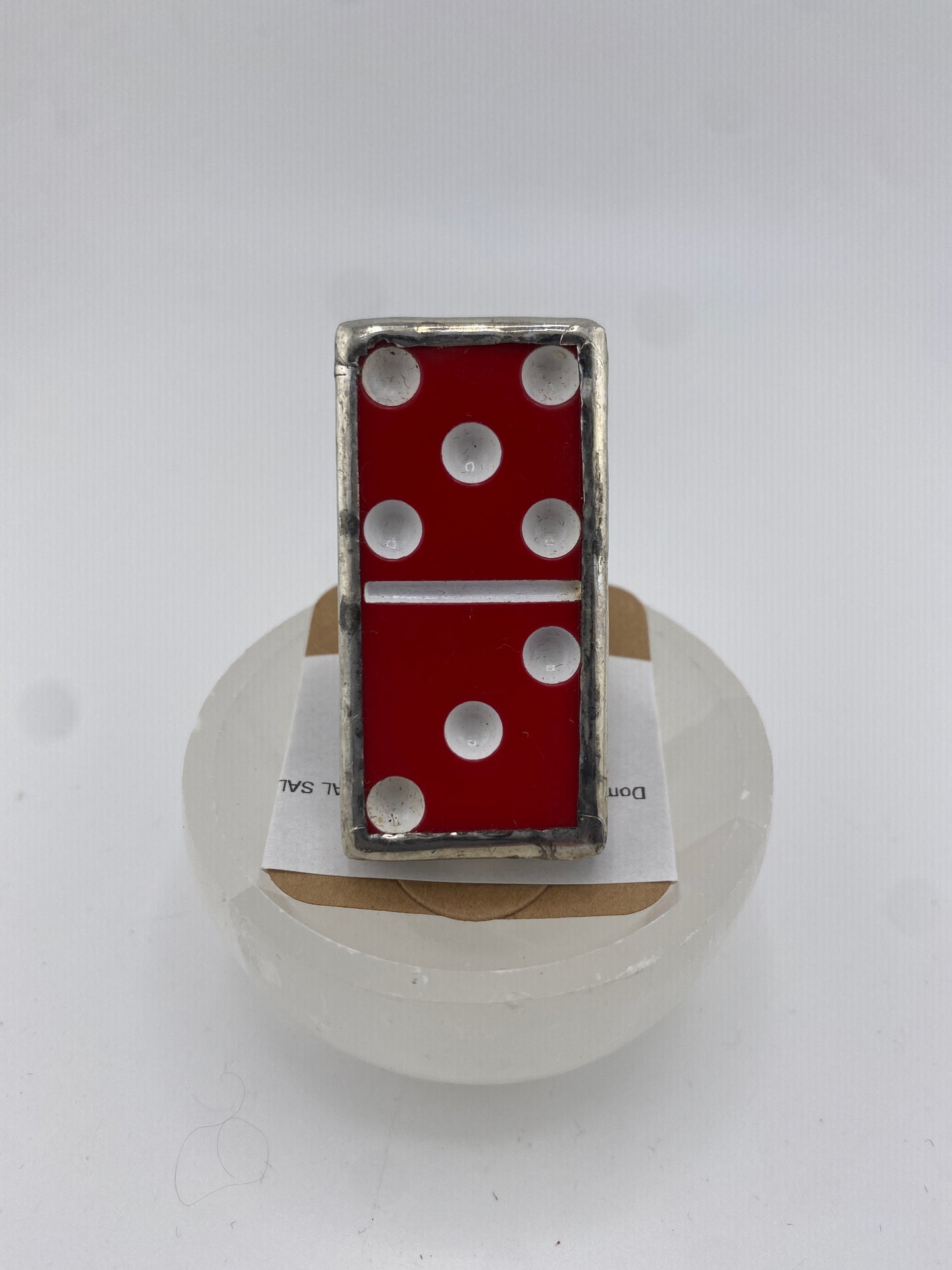 Domino Ring - Red number 8 FINAL SALE