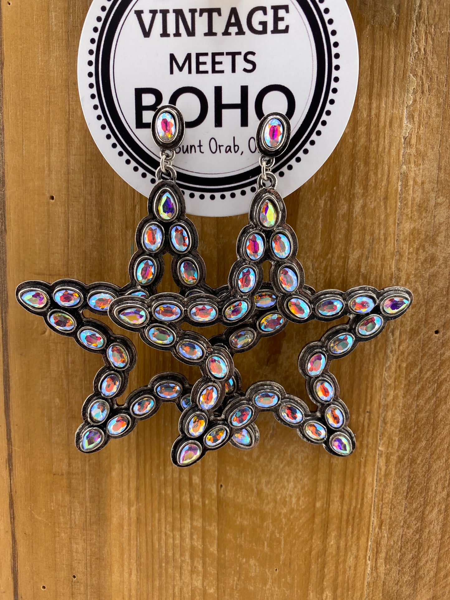 Iridescent Star Cut Outs Earrings FINAL SALE
