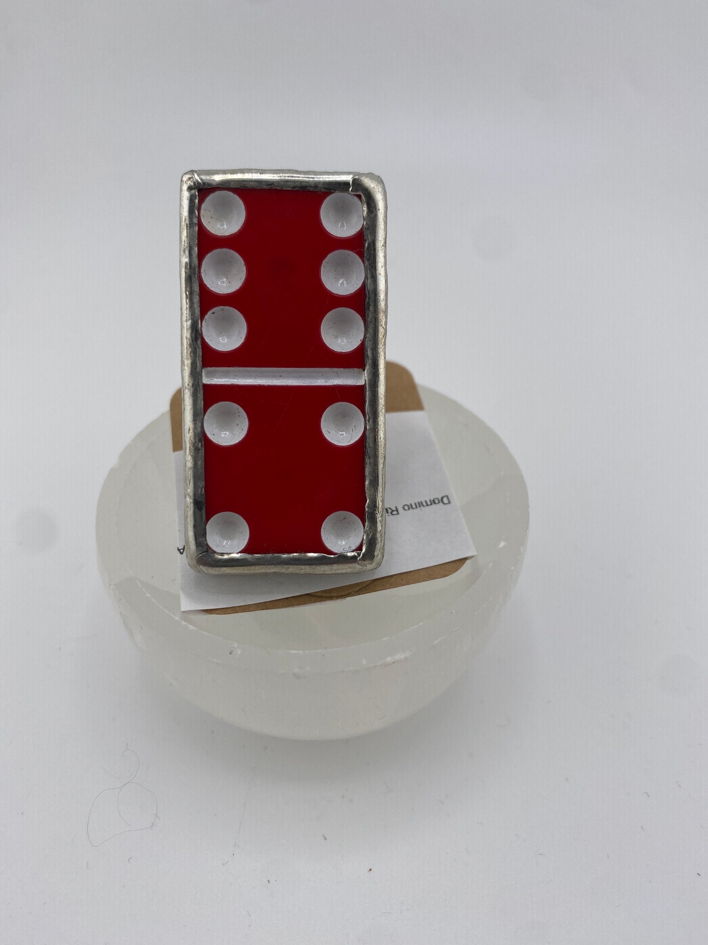 Domino Ring - Red - number 10 FINAL SALE