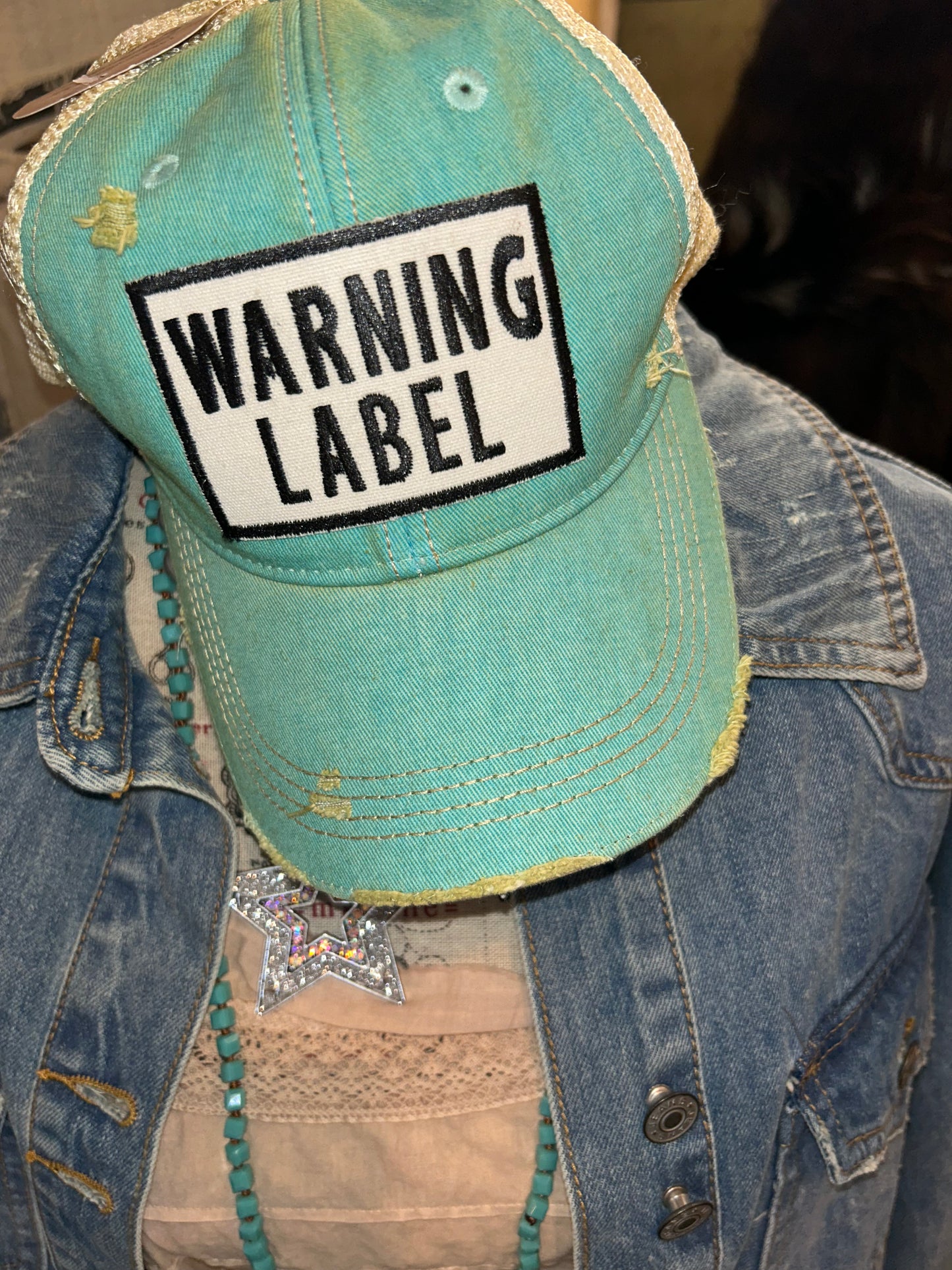Warning Label- Ball Cap