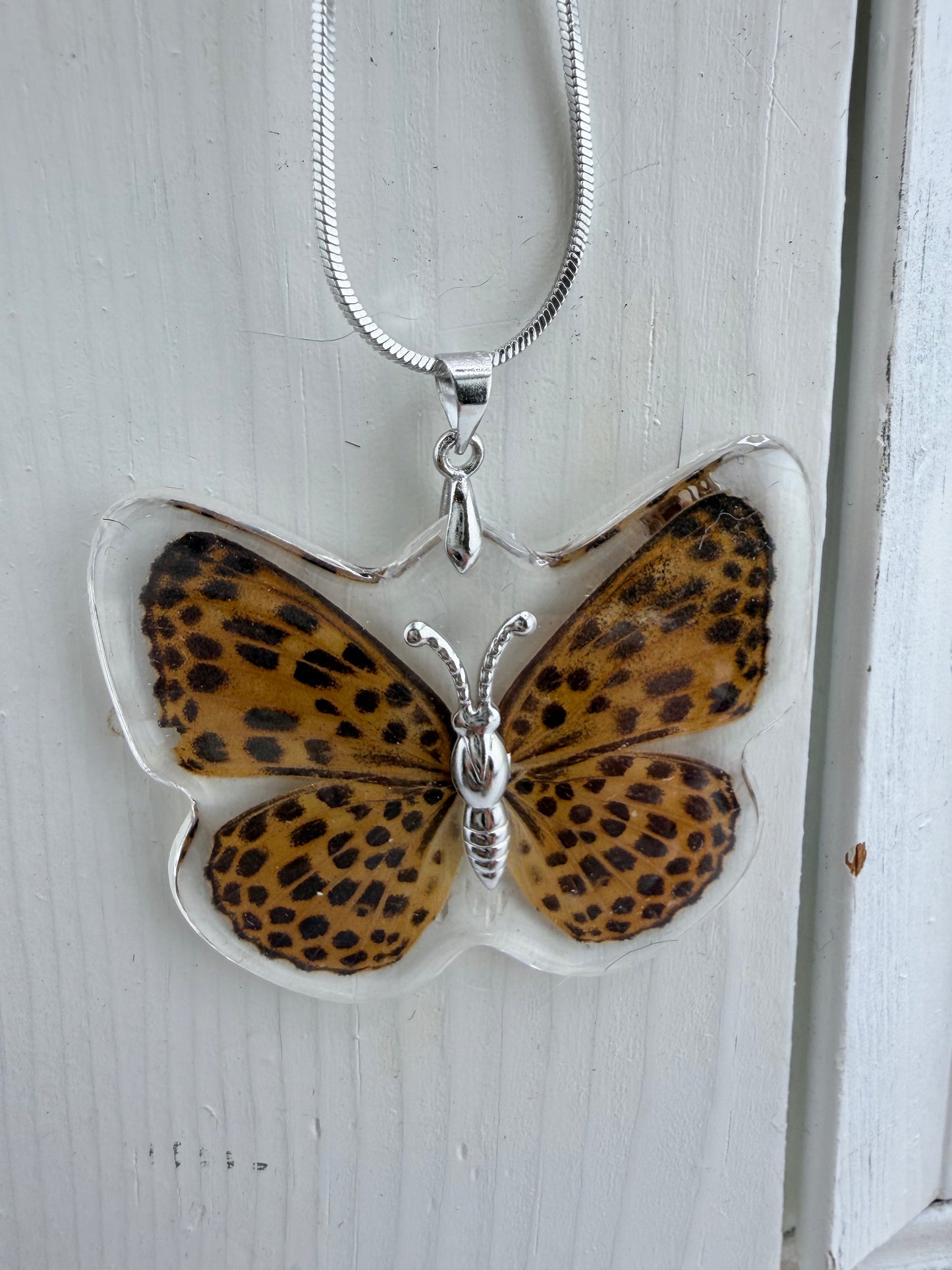 Butterfly Necklace - Leopard Lace WIng