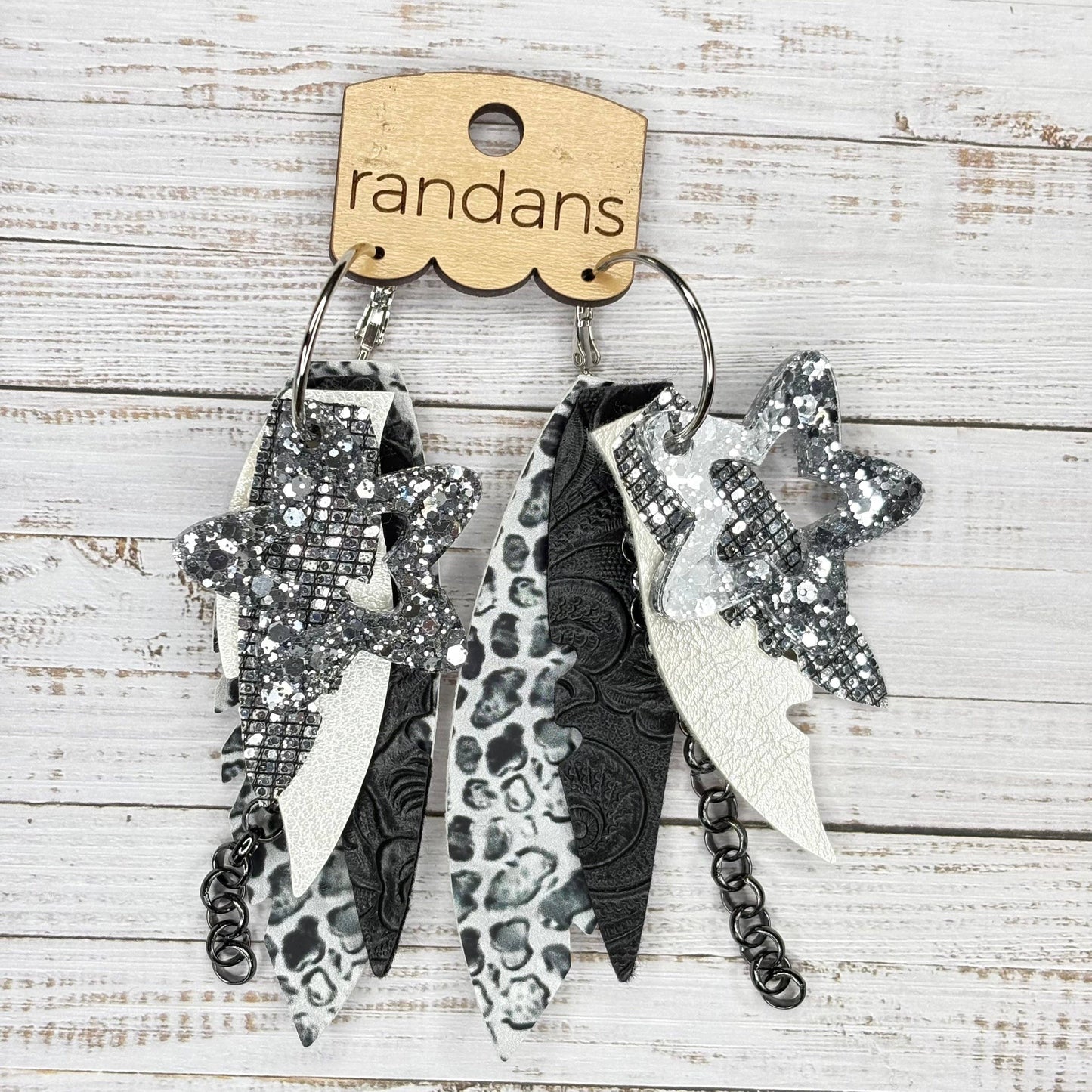 Fringe Hoop Earrings-Star FINALSALE