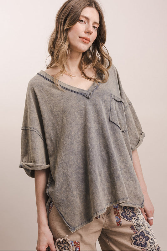Boho Breeze V- Neck Top