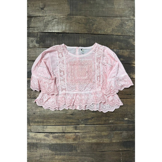 Softly Worn Eyelet Top