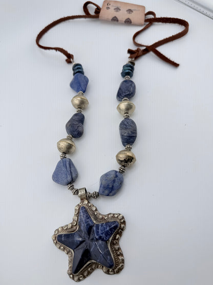 Sodalite Star Necklace