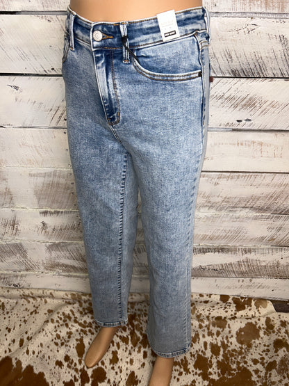 Acid Wash Straight Fit Jeans