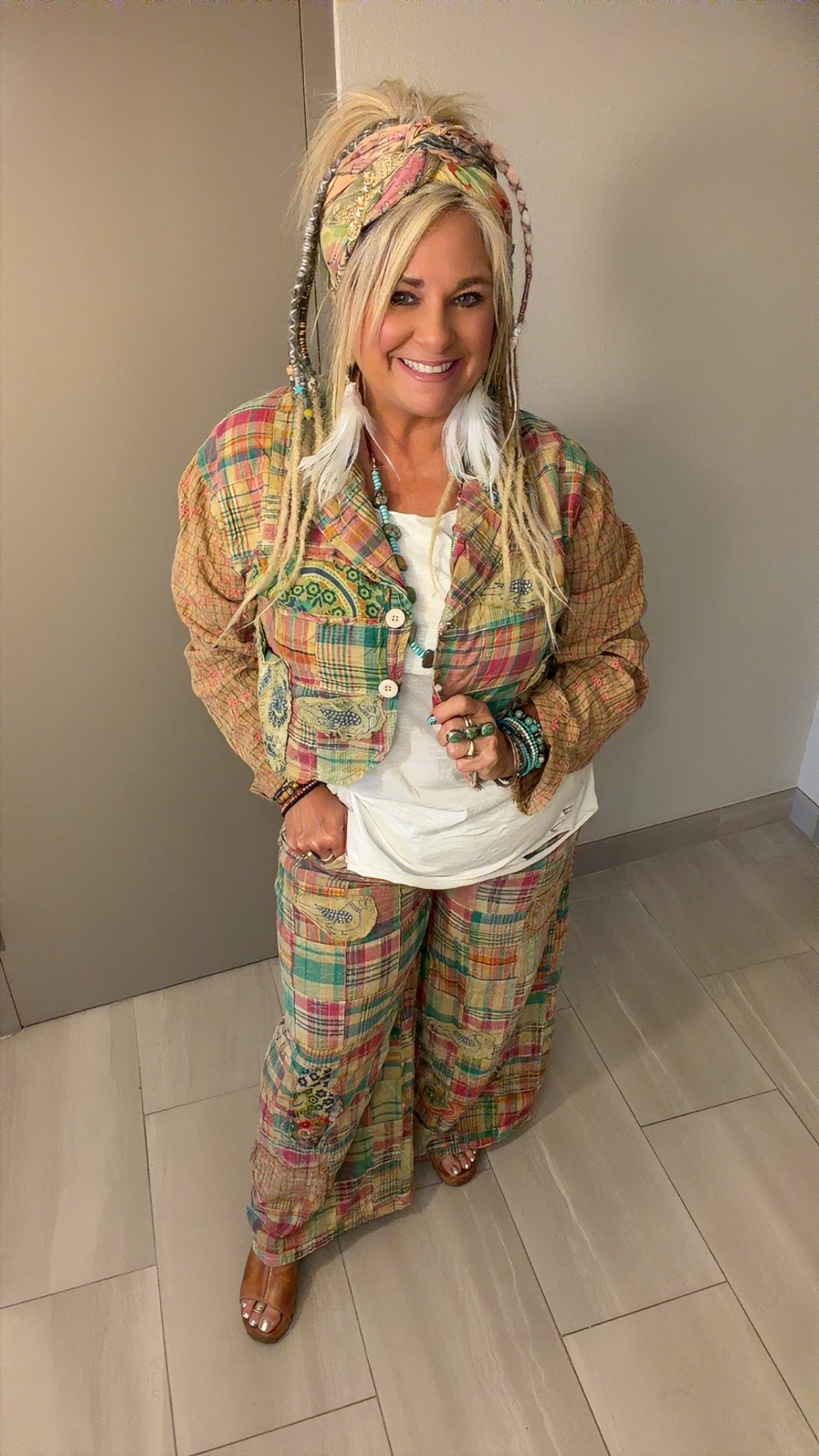 Pink Plaid Paradise Pants
