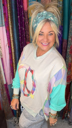 Peace and Plaid Sweatshirt