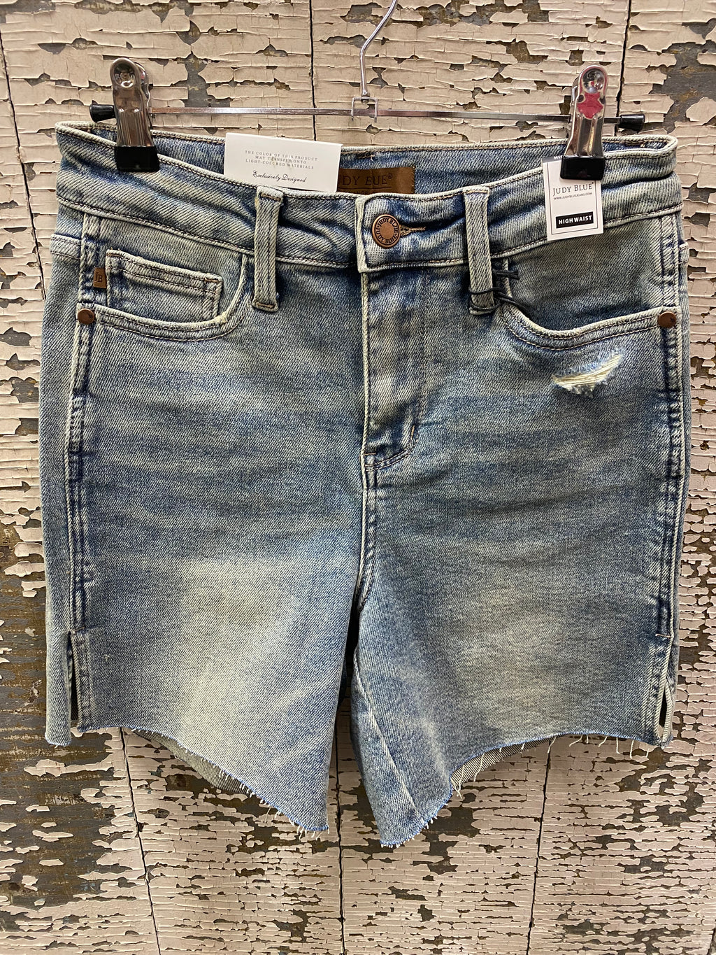 Judy Blue - Vintage Wash Side Slit Shorts
