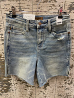 Judy Blue - Vintage Wash Side Slit Shorts