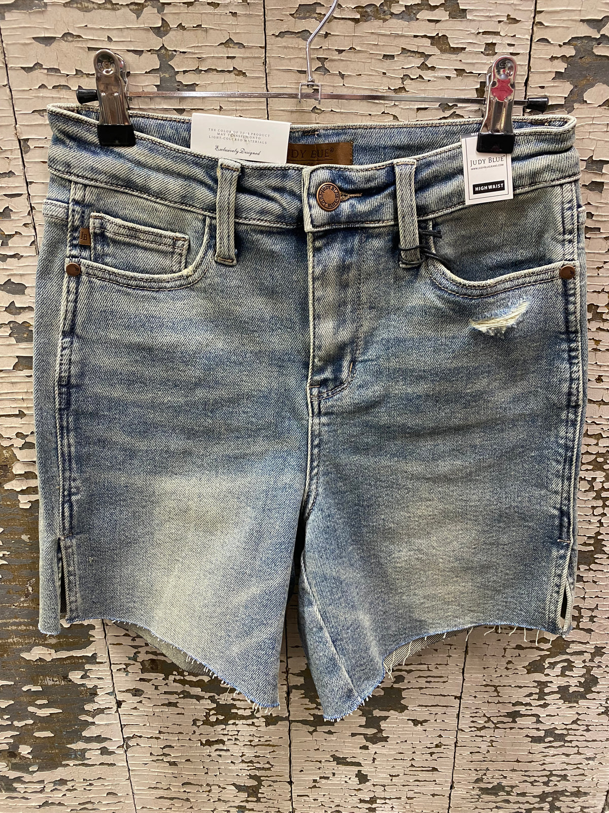 Judy Blue - Vintage Wash Side Slit Shorts