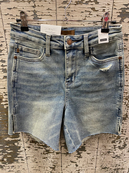 Judy Blue - Vintage Wash Side Slit Shorts