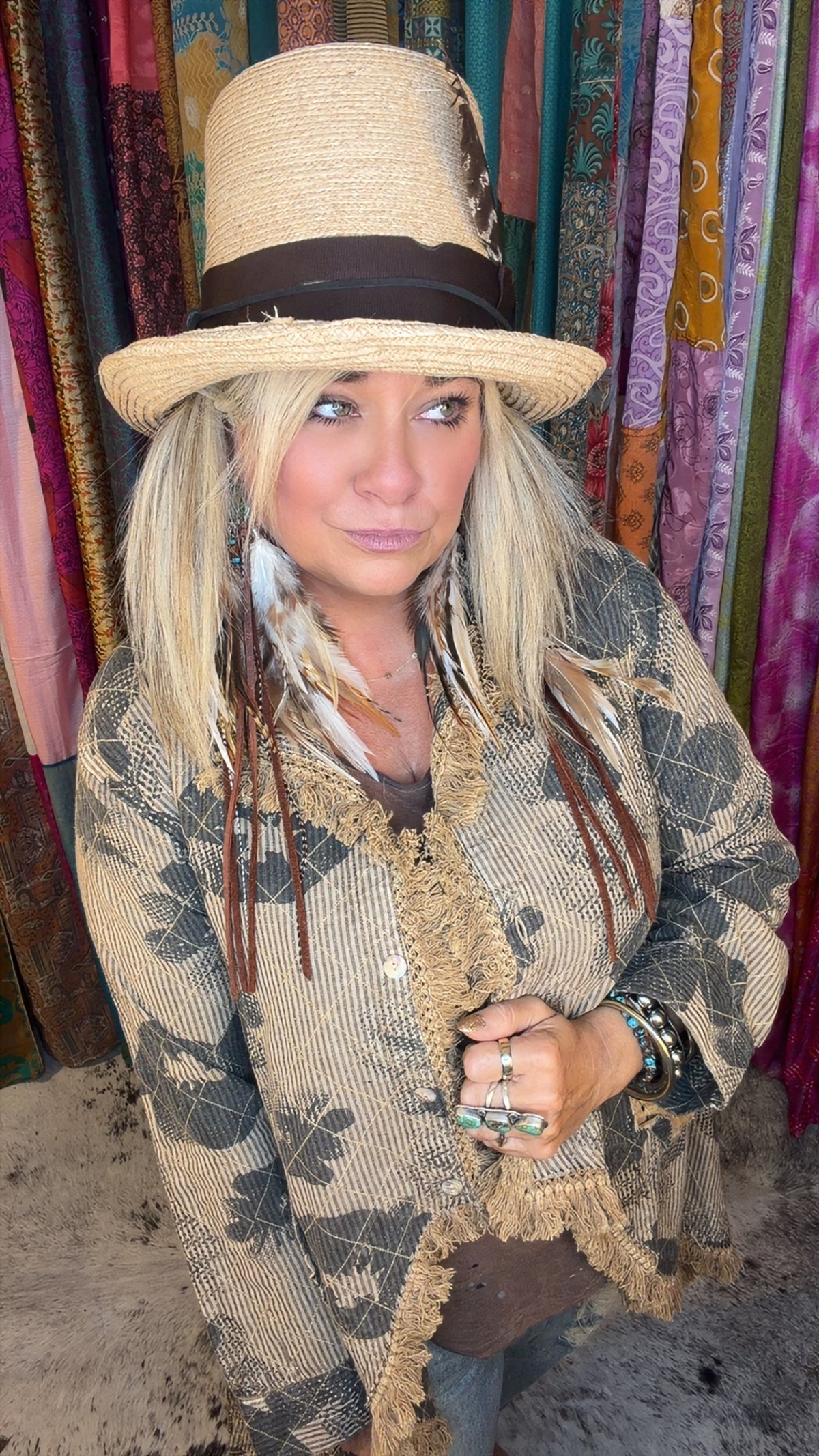 Floral Ticking Jacket