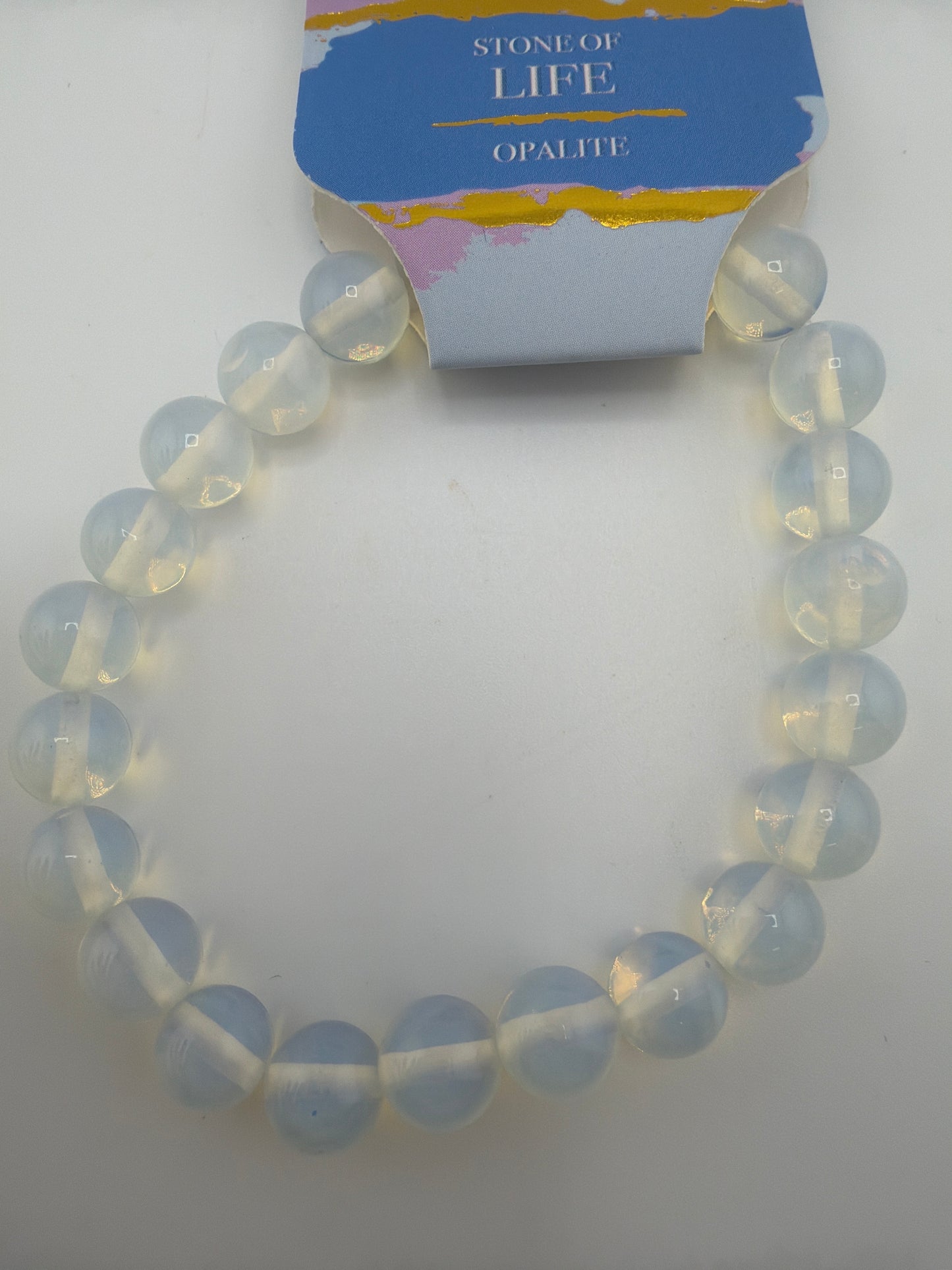 Gemstone Energy Bead Stretch Bracelets 8mm