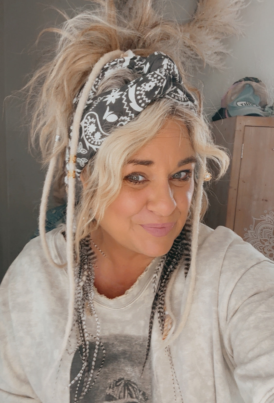 Oversized Bandana -Distressed