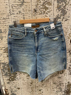 Judy Blue - Vintage Wash Side Slit Shorts