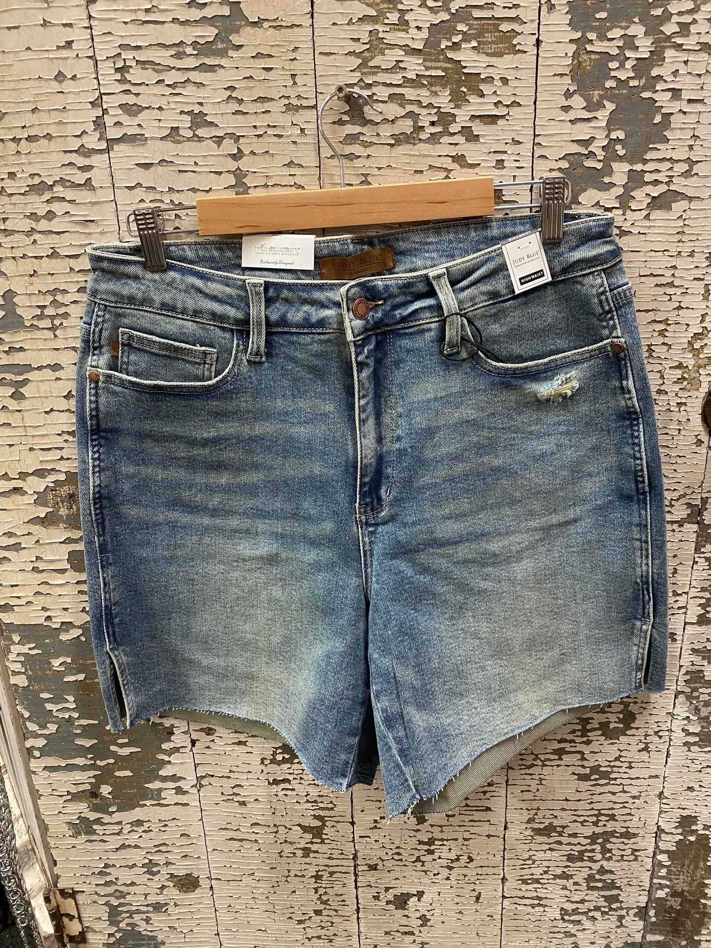 Judy Blue - Vintage Wash Side Slit Shorts