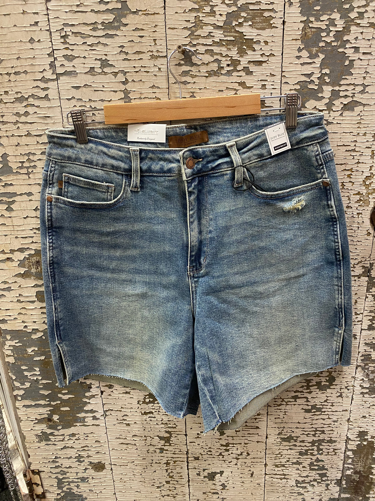 Judy Blue - Vintage Wash Side Slit Shorts