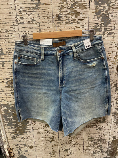 Judy Blue - Vintage Wash Side Slit Shorts