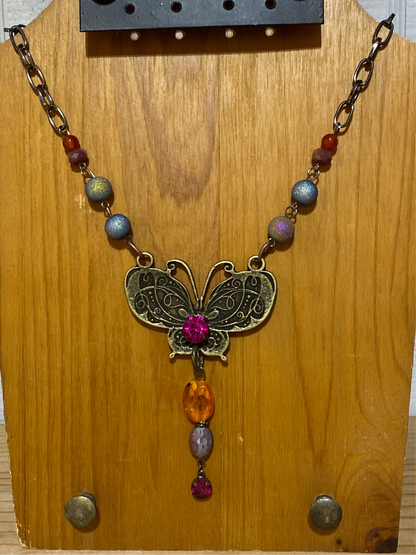 Beaded Butterfly Necklace