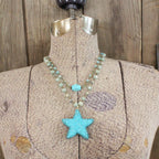 Sparkling Star Turquoise Layered Necklace FINAL SALE