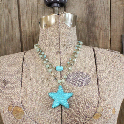 Sparkling Star Turquoise Layered Necklace FINAL SALE