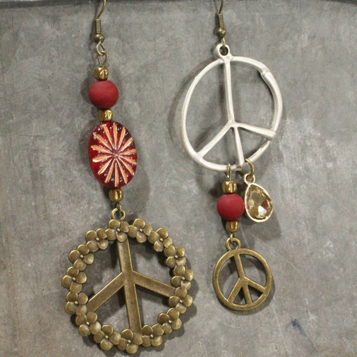 Peace & Love Dangle Earrings FINAL SALE