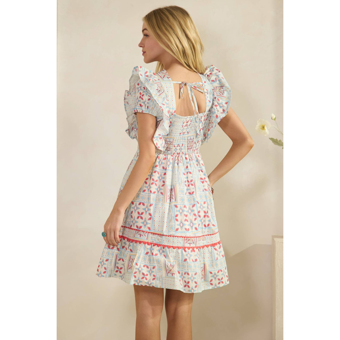 CANYON RUFFLE MINI DRESS