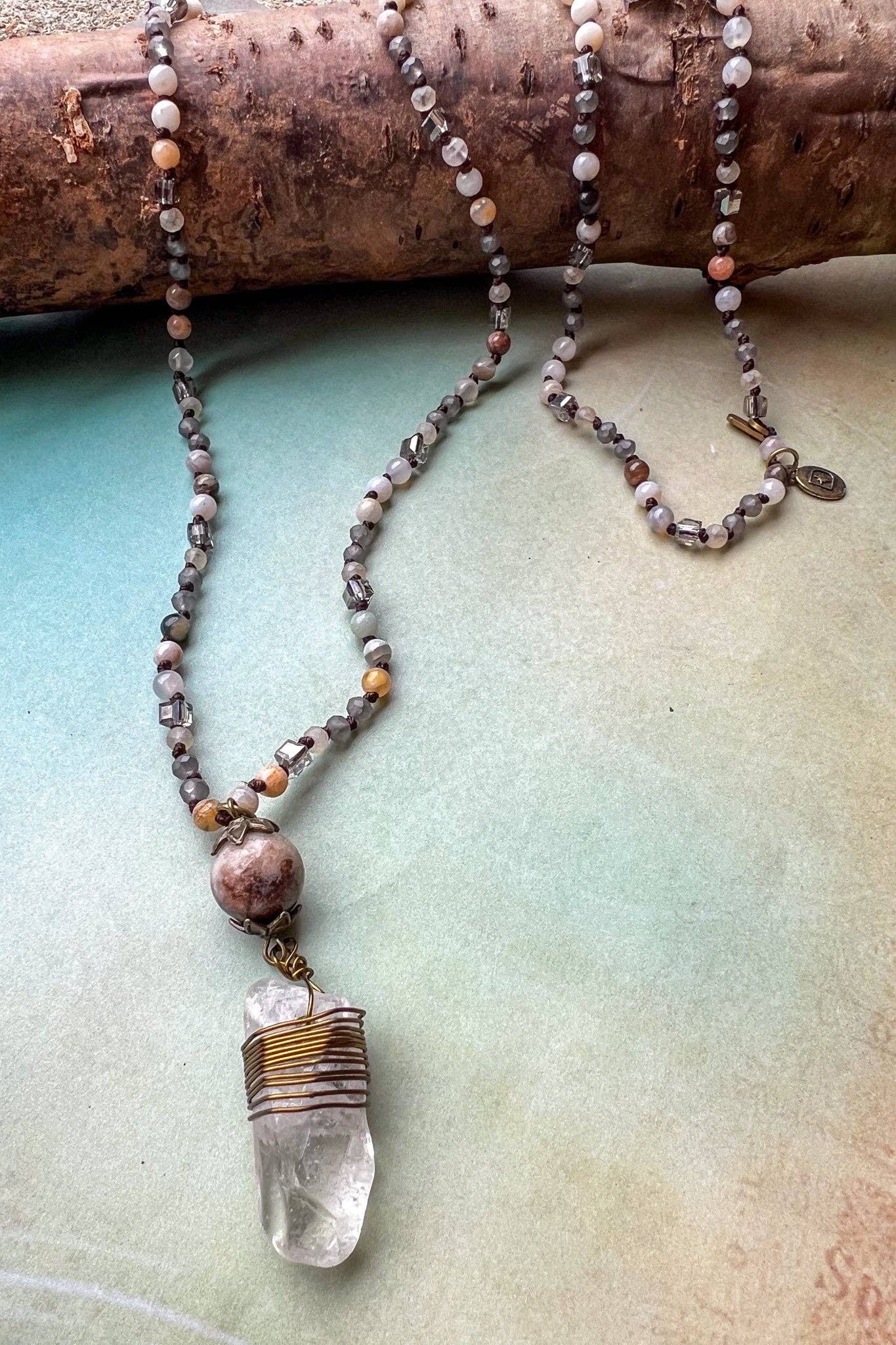 Suri Necklace in Gray FINAL SALE