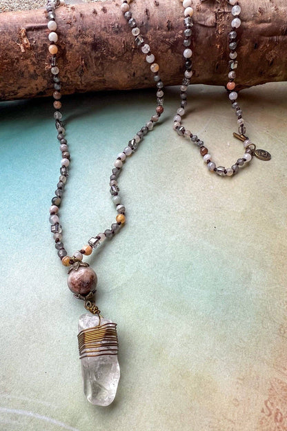 Suri Necklace in Gray FINAL SALE