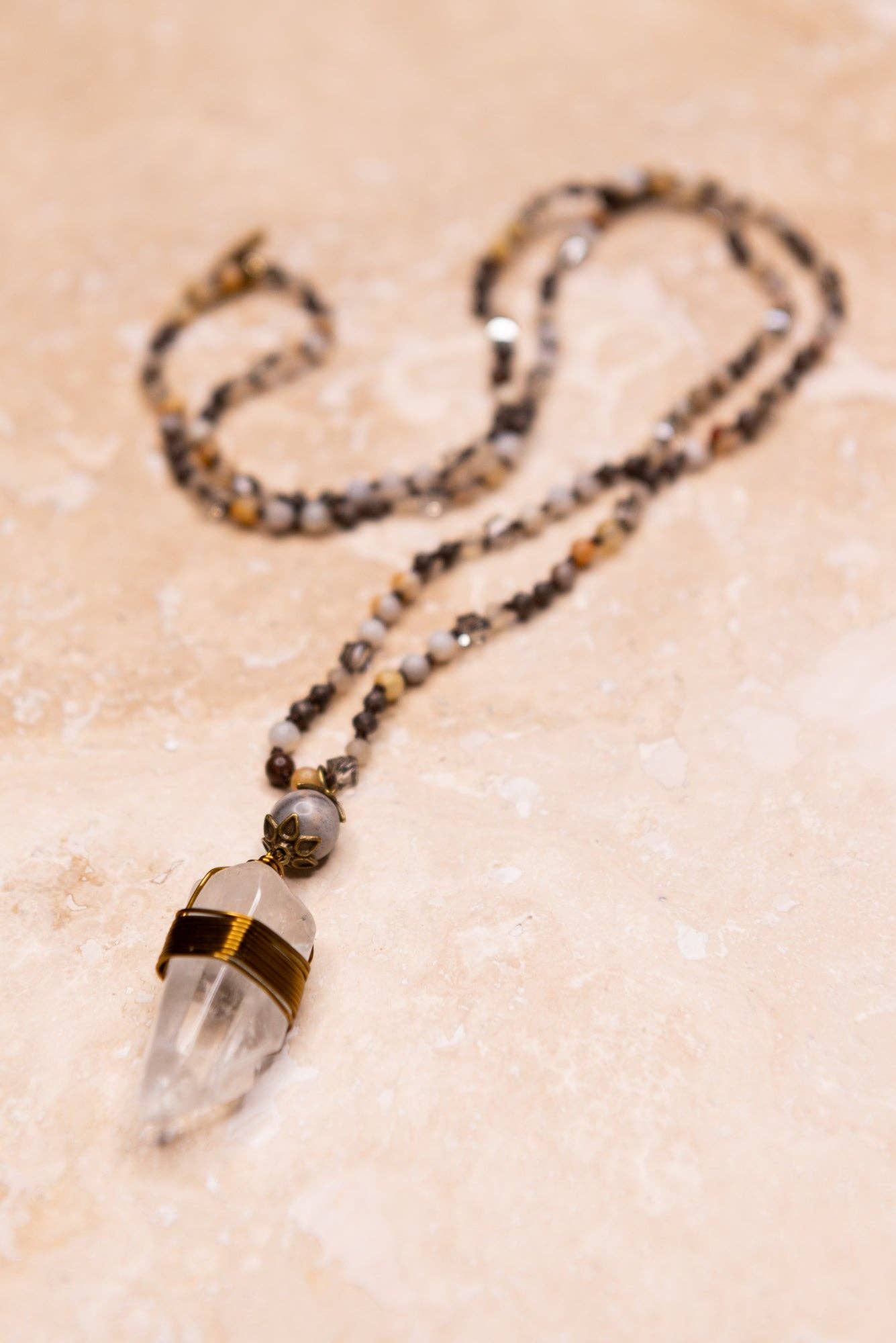 Suri Necklace in Gray FINAL SALE