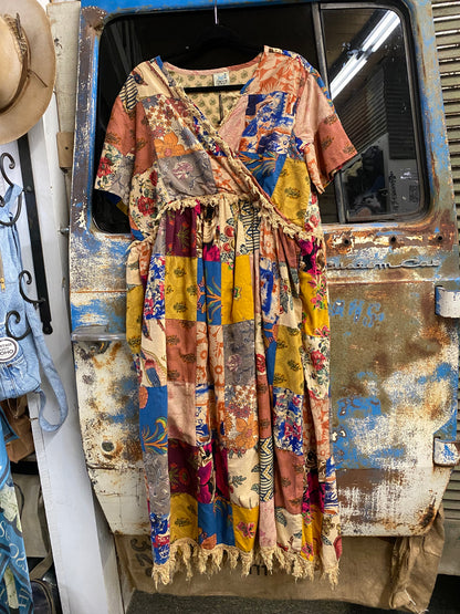 Merry Masquerade Patchwork Dress