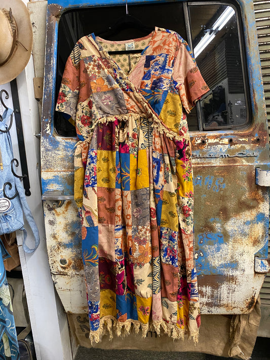 Merry Masquerade Patchwork Dress