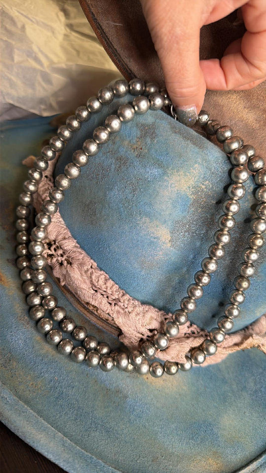 Silver Beaded Necklace FINAL SALE