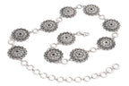 Concho Chain Belt With Rhinestones