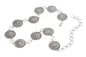 Concho Chain Belt With Rhinestones